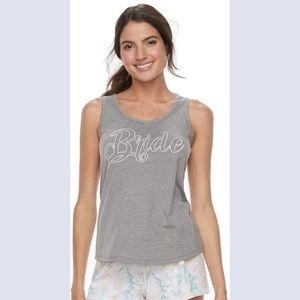 NWT Bride Tank Top Gray apt 9